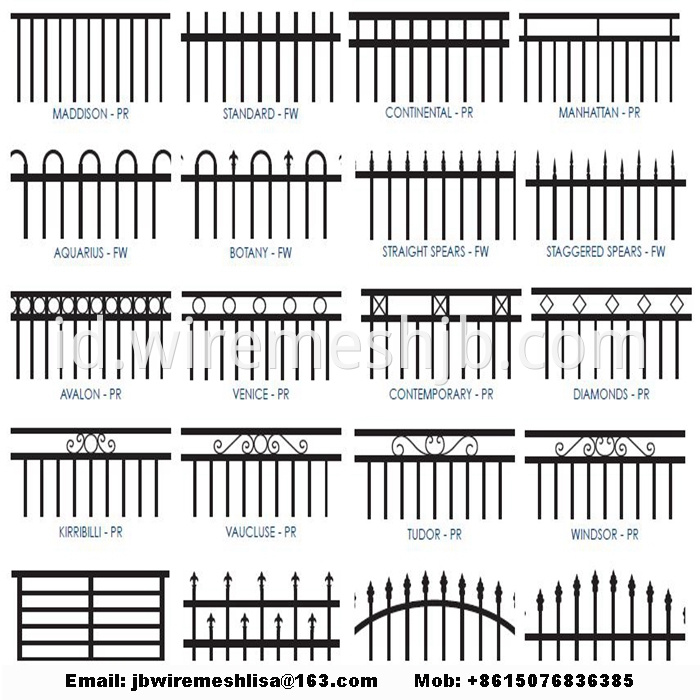 Zinc Steel Wrought Iron Fence